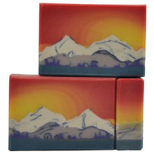 Lade das Bild in den Galerie-Viewer, Alps Landscape Soap Seife Sun set in the mountains