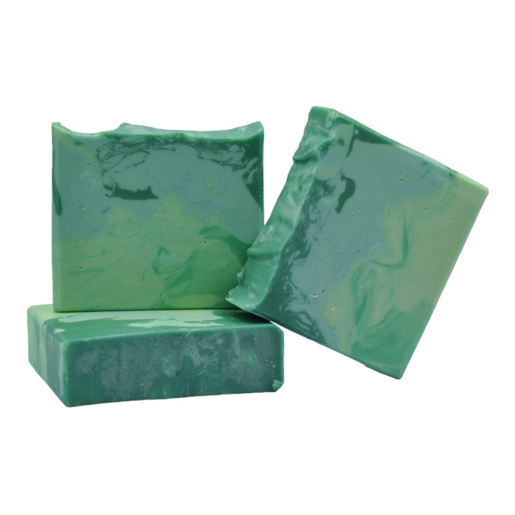 Green soap textured top vegan soap vegane seife