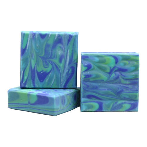 peacock swirl soap blue green turquoise 