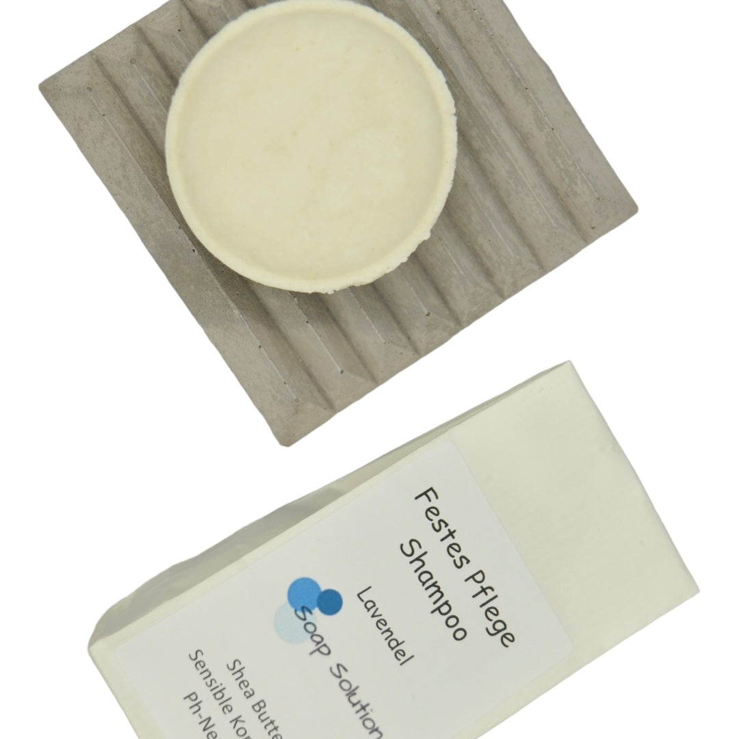 Handgemachtes festes Shampoo mit Sheabutter für weiches und gepflegtes Haar
