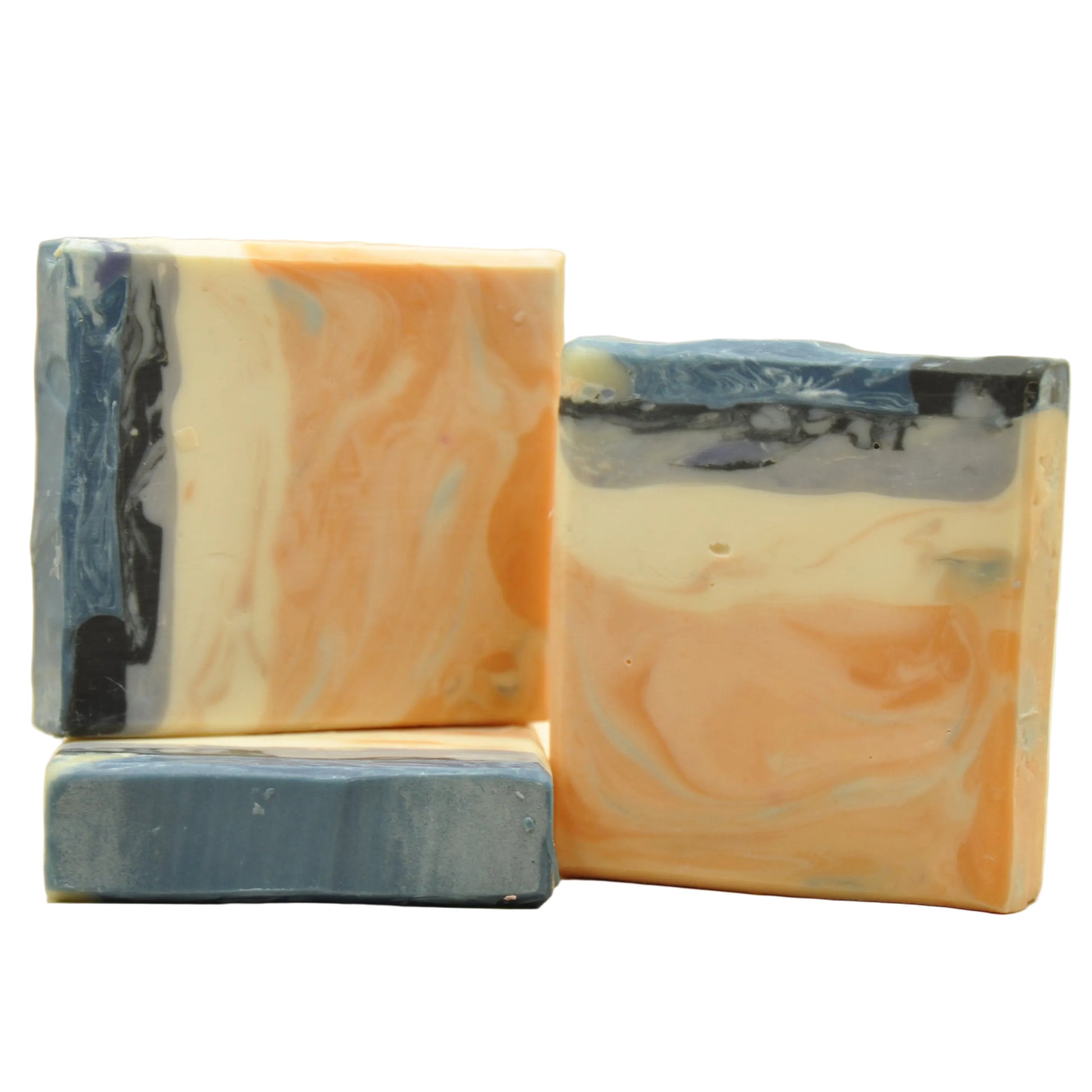 Vegane handgemachte Seife Alfrik mit marmoriertem Swirl Muster