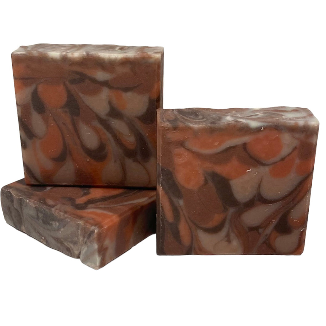 drop swirl earth tones soap brown soap orange soap soap for men down to earth soap