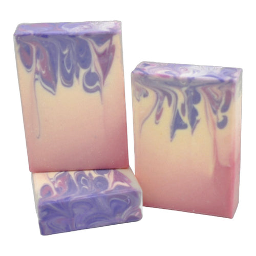 ombre soap from pink to white with violet top ombre seife handgemacht